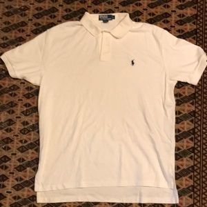 Large White Polo Tee